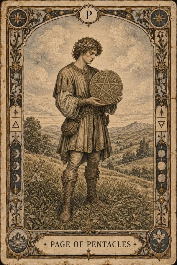 Páža pentaklov (Page of Pentacles)