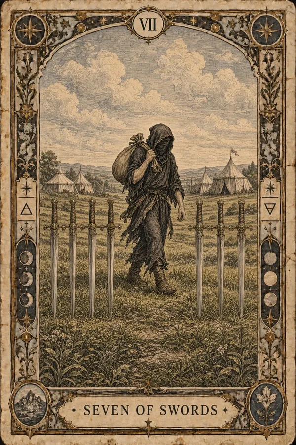 Sedmička mečov (Seven of Swords)