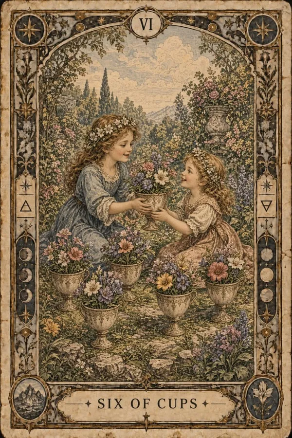 Šestka pohárov (Six of Cups)