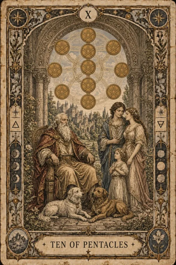 Desiatka pentaklov (Ten of Pentacles)