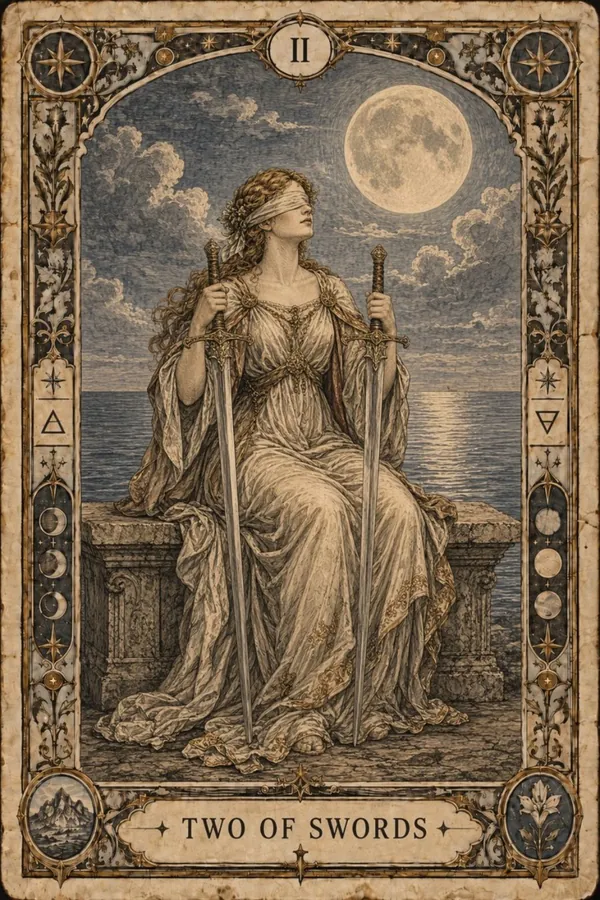 Dvojka mečov (Two of Swords)